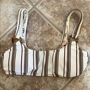 Striped bikini top